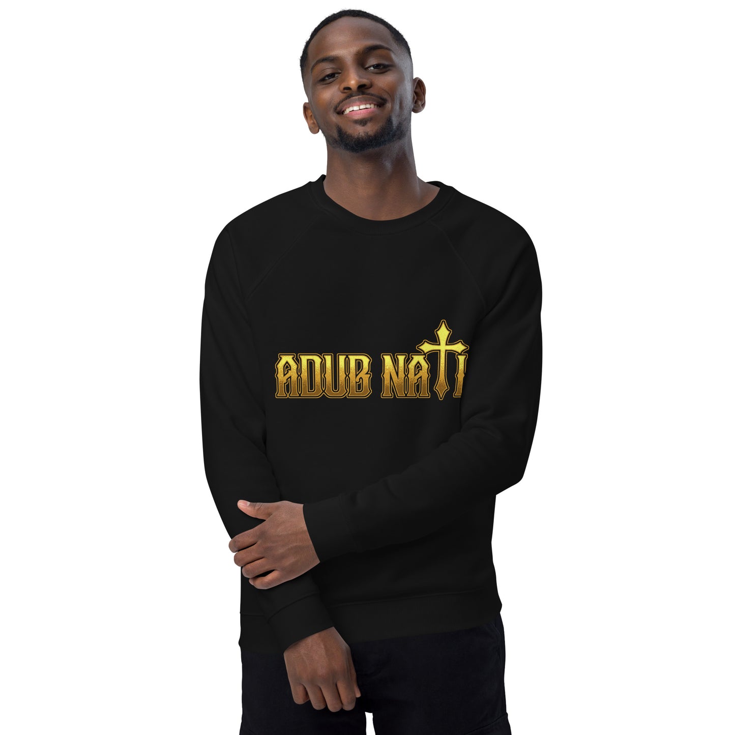 Adub Nati Faith over Fear Unisex organic raglan sweatshirt