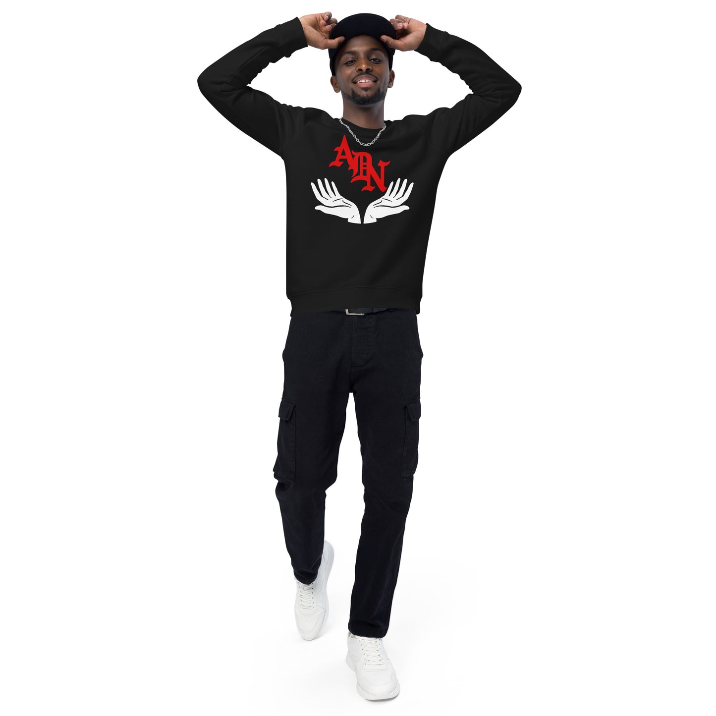 ADN Unisex organic raglan sweatshirt