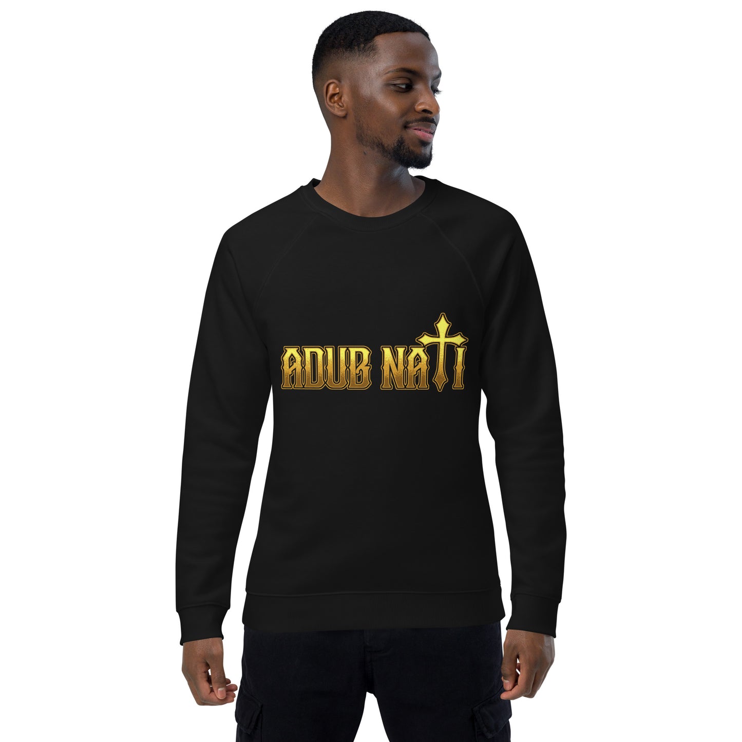 Adub Nati Faith over Fear Unisex organic raglan sweatshirt