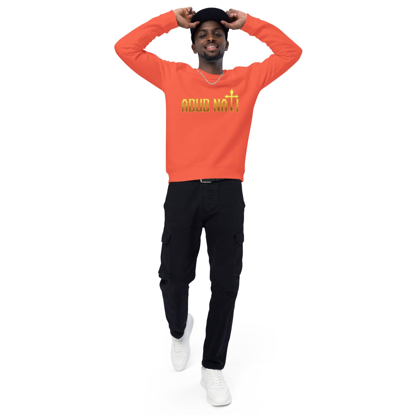 Adub Nati Faith over Fear Unisex organic raglan sweatshirt