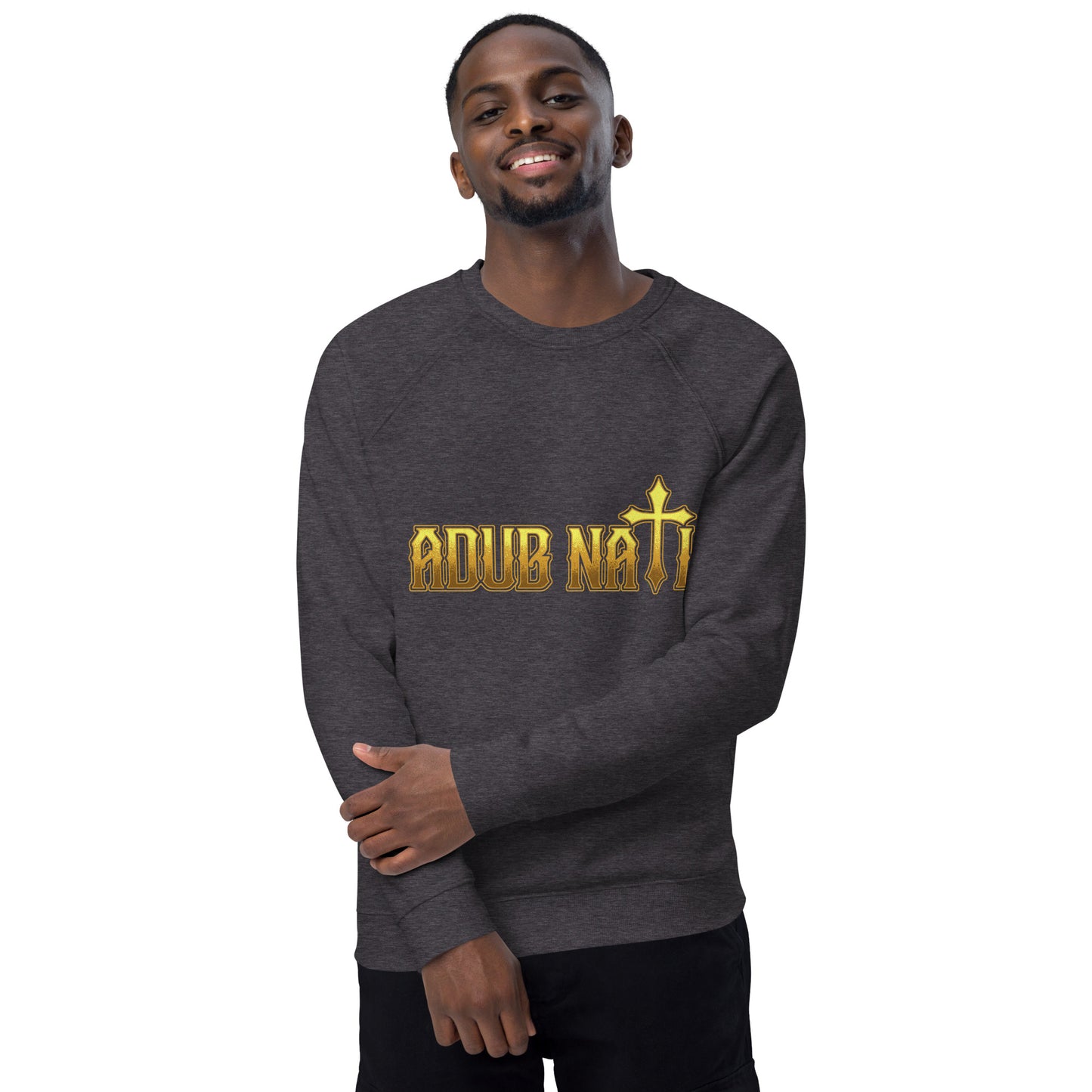 Adub Nati Faith over Fear Unisex organic raglan sweatshirt