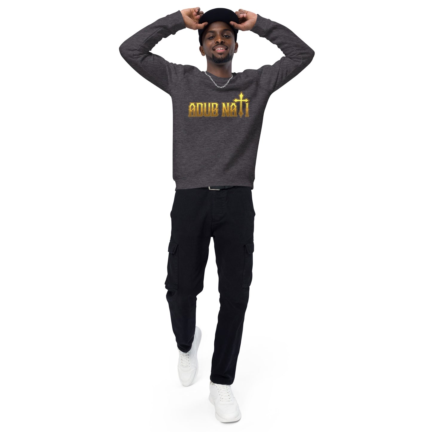 Adub Nati Faith over Fear Unisex organic raglan sweatshirt