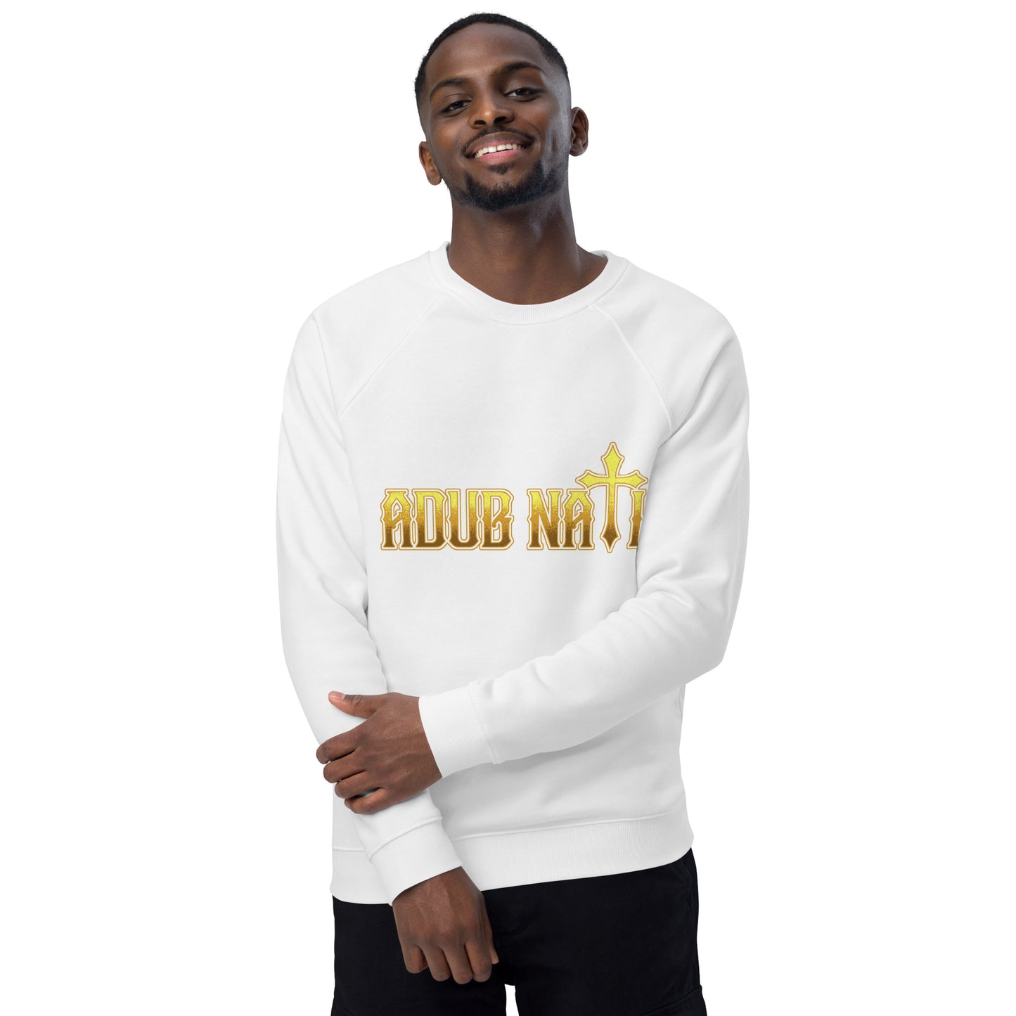 Adub Nati Faith over Fear Unisex organic raglan sweatshirt