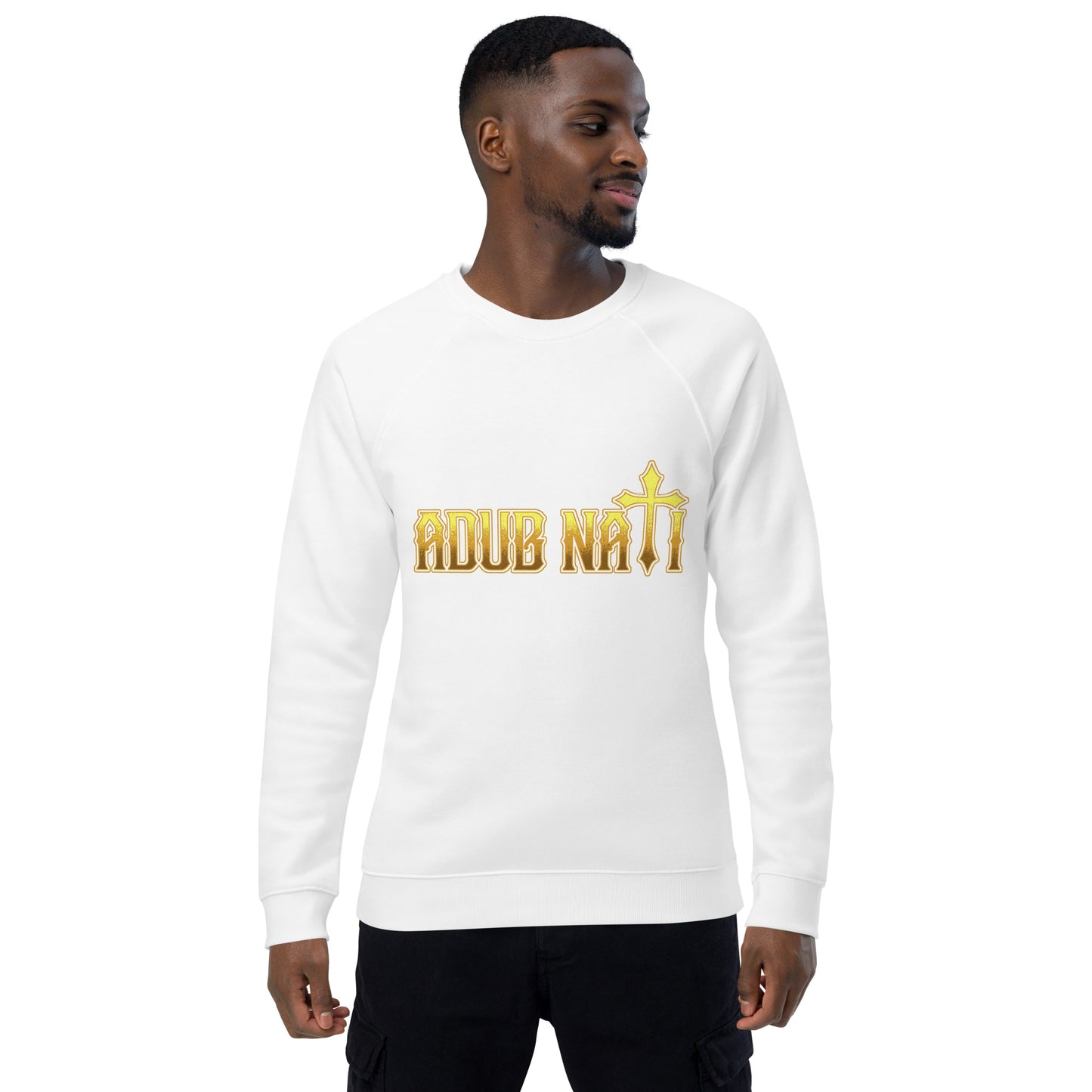 Adub Nati Faith over Fear Unisex organic raglan sweatshirt