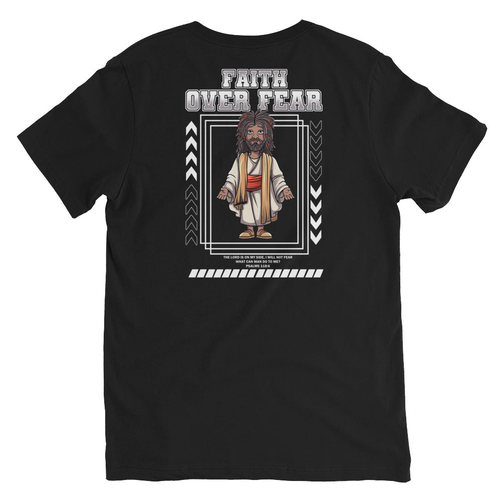 Adub Nati Faith over Fear Unisex Short Sleeve V-Neck T-Shirt