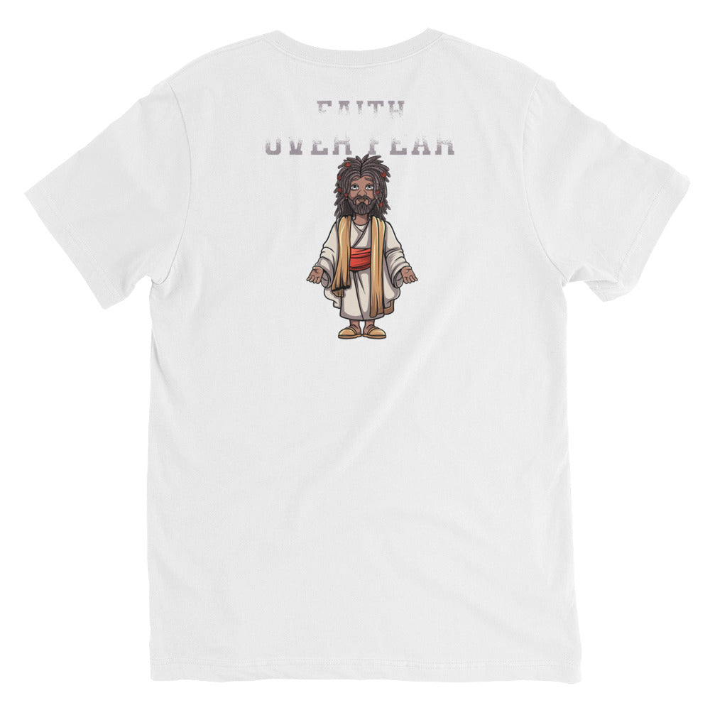 Adub Nati Faith over Fear Unisex Short Sleeve V-Neck T-Shirt